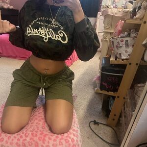Green shorts